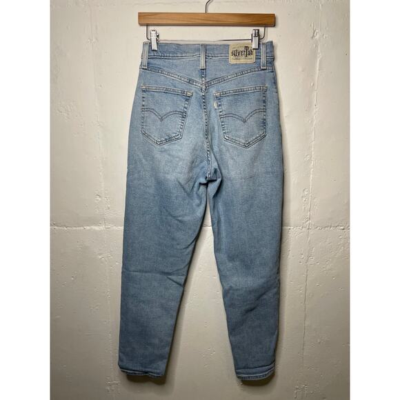 LEVIS Silver Tab Mom Jean Womens Size 27 High Rise Distressed - Picture 3 of 9